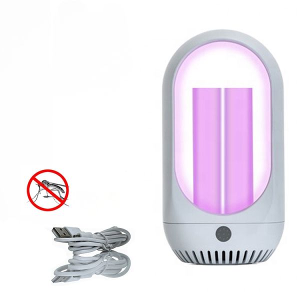 Producto de control de plagas UV luz física cargador eléctrico negro trampa para mosquitos asesino de mosquitos lámpara USB