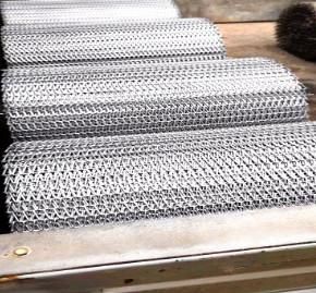 Indústria alimentar personalizada Diamond Mesh Steel Plate Conveyor Belt