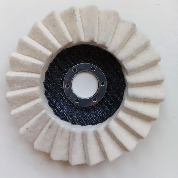Metal Buffing Sander Wool Felt 80-240 Grit Flap Disc Wheel Marble Fiberglass Backing