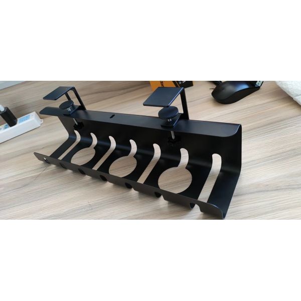 Домашний офис Столовой кабельный держатель 43 x 10 x 10 см с силовым покрытием из углеродистой стали