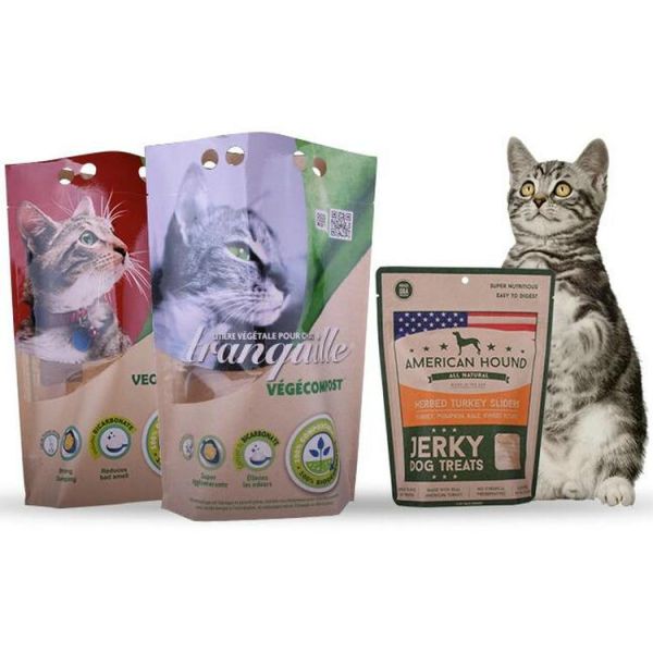 Gravure Printing Kraft Paper Pouch , Printing Reusable Coffee Packaging Paper Bags