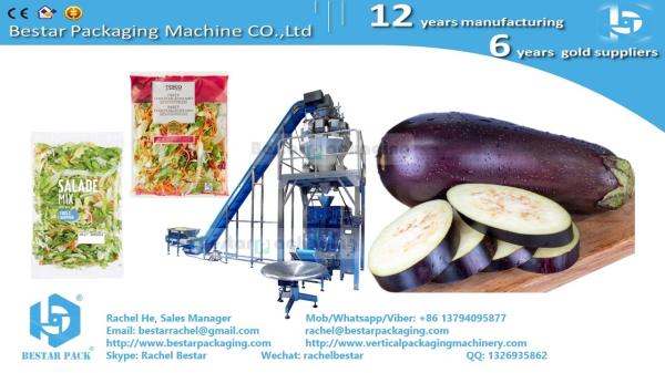 Mixing salad leafy vegetables automatic weighing and pouch packaging machine
