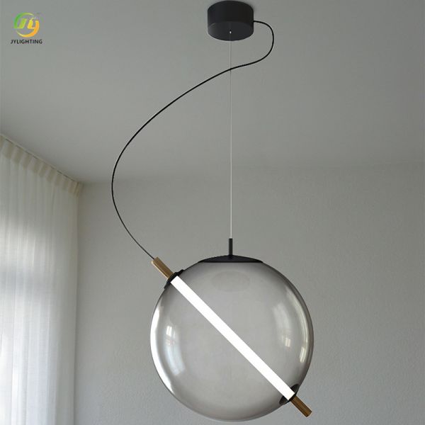 JYLIGHTING Restaurant Chandelier Creative Light Luxury Art Spherical Glass Nordic Bedroom Industrial Style Chandelier