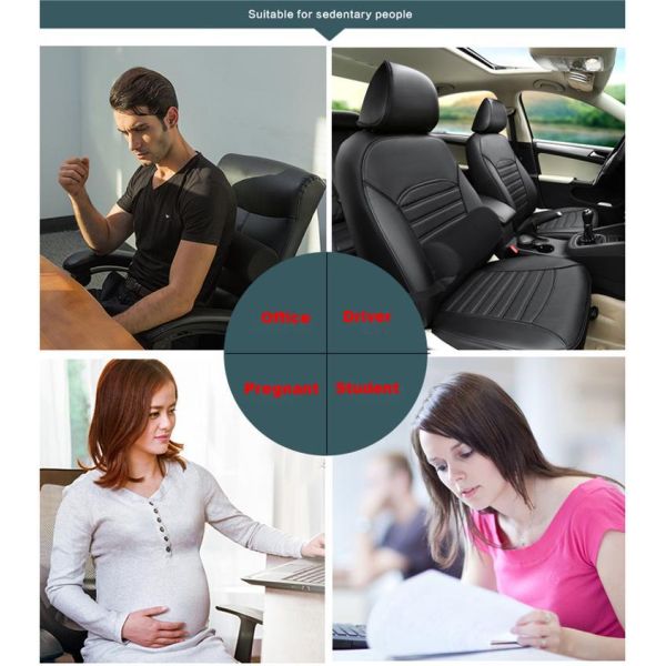 Office Chairs and Car Seats Lumbar Support Pillow with Breathable Mesh Fabric Cover