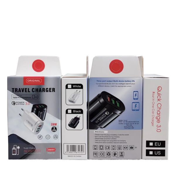 3 гаван заряжатель 20W 50HZ USB Qualcomm 3,0 быстрый для мобильного телефона