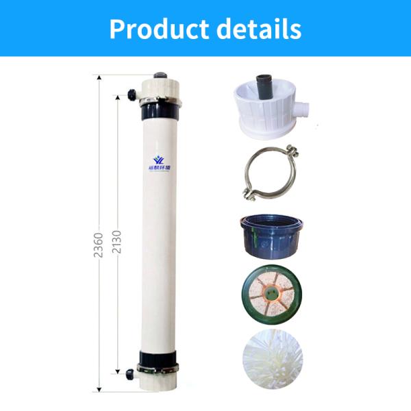 PVDF Filter Ultrafiltration System Washable Hollow Fiber Membrane UF Membrane Pressure Vessel PLC Water Treatment Machinery