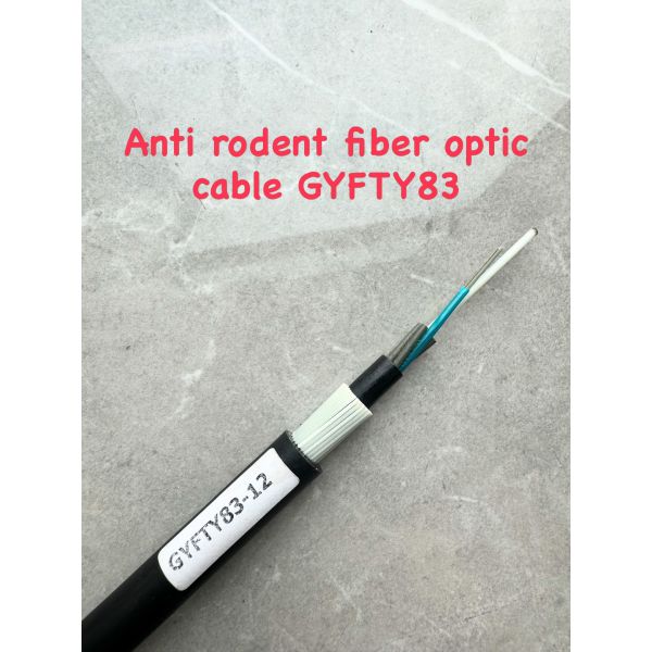 GYFTY83 Anti-Rodent Armored FRP Strength Member 12 24 48Core Fiber Optic Cable