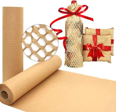 Black White Brown Shockproof Honeycomb Paper Net Wrapping Paper