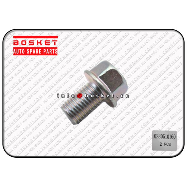 0280510160 0-28051016-0 Truck Chassis Parts , ISUZU VC46 Rubber Helper Bolt