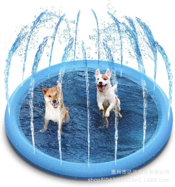 PVC Dog Splash Sprinkler Pad Foldable Dog Sprinkler Mat Outdoor