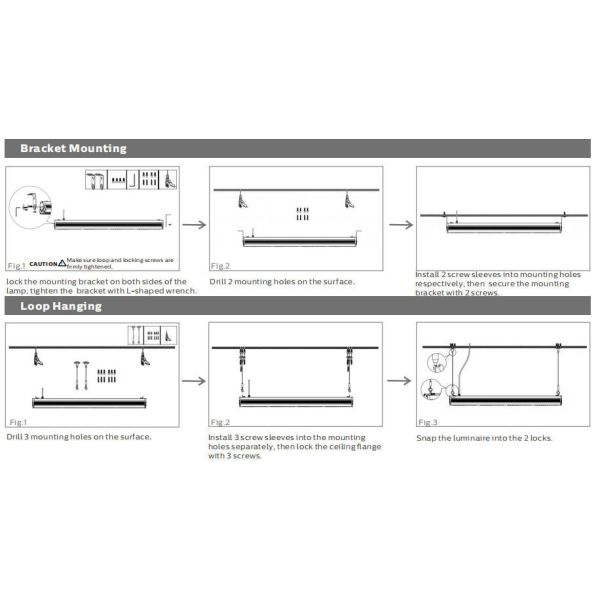 DUALRAYS HB6 3x2ft 300W IP65 140LPW Aluminium LED Linear Highbay for Warehouse Aisle with 30° |60° | 90° | 120° | 30*70° | 80*155 | 60*90° Optics Optional