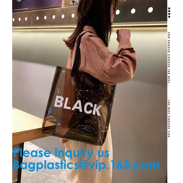 Custom Fashion New Design Women Hologram Handbag Jelly Pvc Clear Shoulder Bag Iridescent Tote Bag