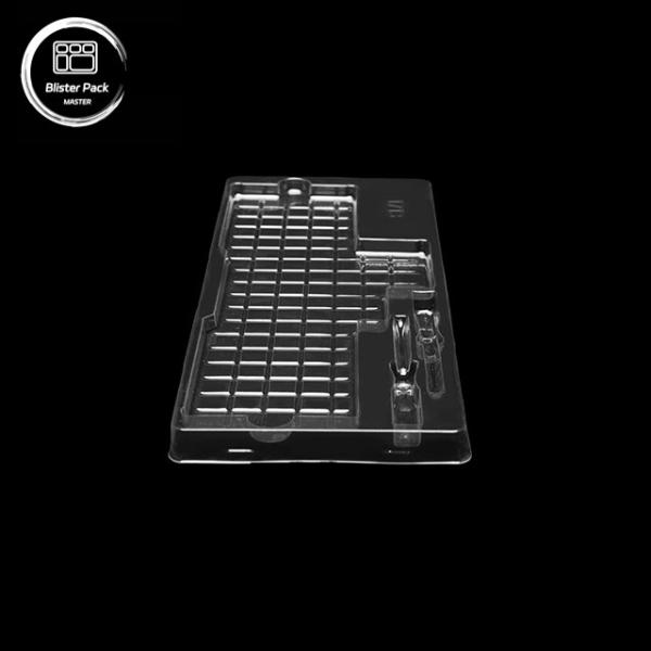 Caixa de embalagem de teclado PET personalizada, cobertura de plástico protetora para proteção contra poeira