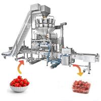 Sistema de encuadernación de pesaje y de encajonamiento del tomate automático de la máquina de rellenar 110BPM de la plataforma ajustable