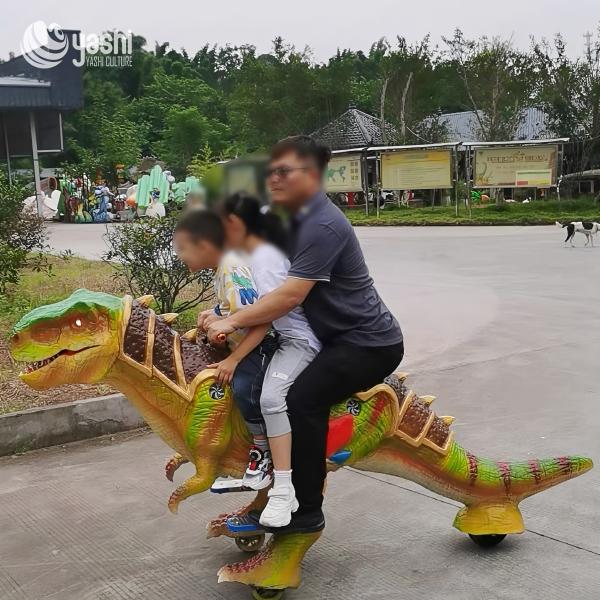 Animated Realistic Dinosaur Sculpture Electric Ride On Vehicle