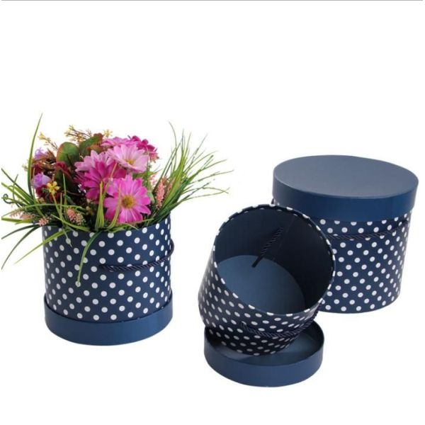 Flower Recyclable Paper Cylinder Gift Boxes Packaging 1.0 - 3.0mm Paper Thickness