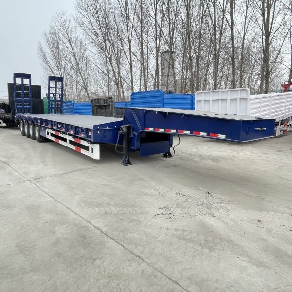 3 4 Axles Lowbed Semi Trailers Truck lowboy Trailer semi for Heavy Duty Transportation