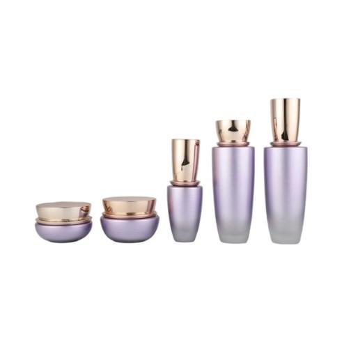 Cosmetic Packaging with Metallic Cap 130ml Skincare Packaging Glass Cosmeitc Bottles