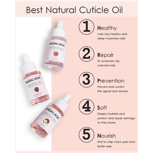 Solution hydratante à l'huile de cuticule pour la peau endommagée et les ongles fins