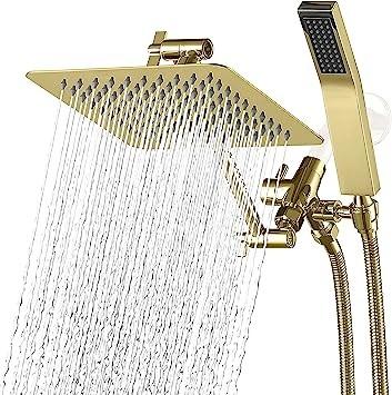 8 Inch Handheld Polished Brass Showerheads Brass Shower Handset
