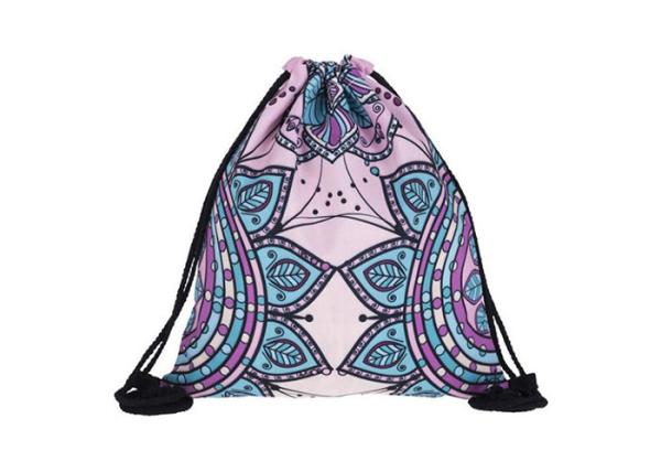 Dye Sublimation Custom Drawstring Backpack Shoes Drawstring Rucksack