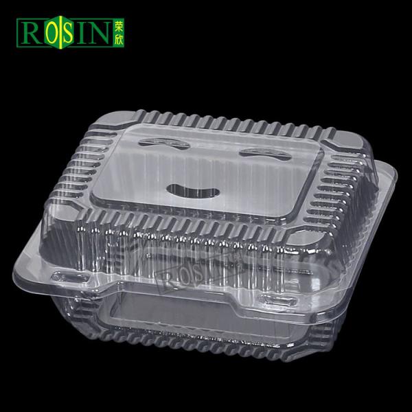 Square PET Thermoformed Plastic Fruit Packaging Clamshell Fruit And Vegetable Packaging Box