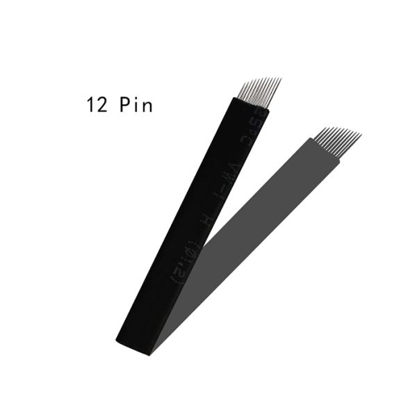 12 Pins 0.18MM Nano Eyebrow Needle Gama Rays Sterilized