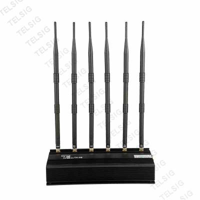 Bibliotecas/jammer da frequência Rf do museu, construtor do sinal do telefone celular de 6 antenas