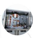 Máquina elétrica de cortar vegetais de aço inoxidável 304 380V Equipamento de exibição digital 170mm através do cortador de vegetais