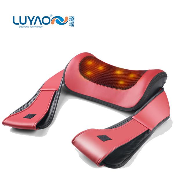 Red Portable Electric Massage Pillow Customized Shiatsu And Kneading Massage Pillow