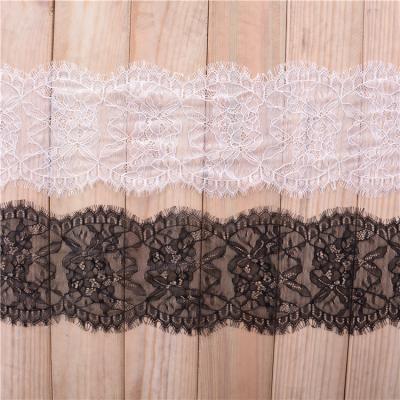 15 cm *3 yards  Underwear  Lace Border Eyelash lace edge with ivory black color in stock