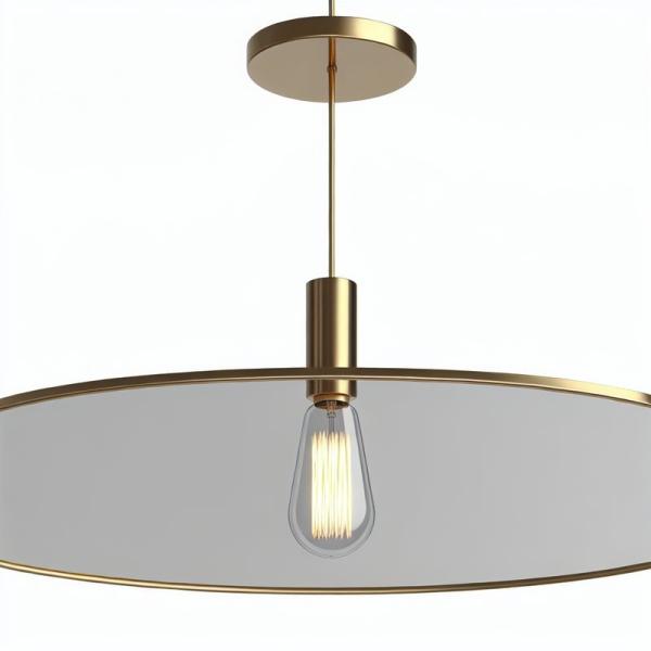Adjustable Height Brass Suspension Lamp with E12 Bulb Base 3000K/4000K