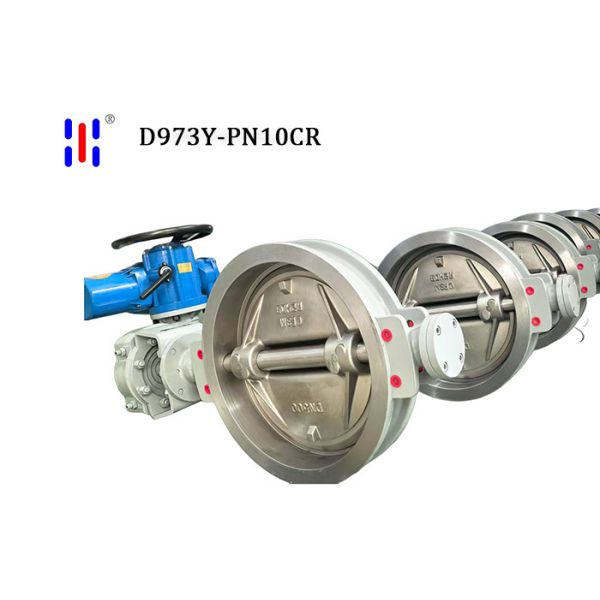 DN500 Wafer Electric Butterfly Valve Carbon Steel Electric Triple Offset Valve 2500LB