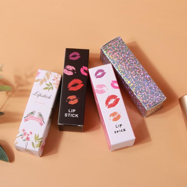 Lip Balm Customizable  Paper Box Packaging Custom Lipstick Boxes With Stickers
