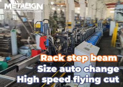 29 Stations Step Beam Rack Roll Forming Machine With Flying Welding