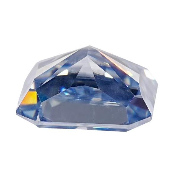 VVS 1ct Gelo esmagado Radiante cortado Moissanite Diamond Blue Melee Moissanite