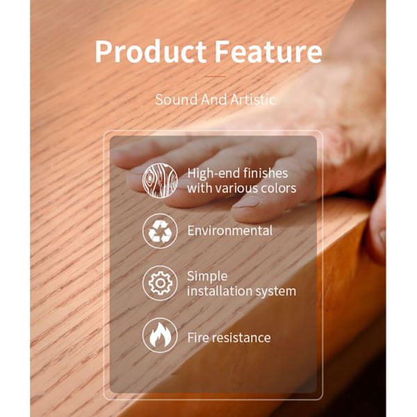 Оснащение плоских декоративных ламинатных стенных досок звукоизоляция 600x600 600x1200 мм