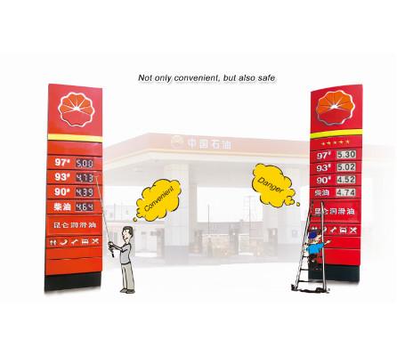 Outdoor Waterproof Fuel Price Flip Signs 7 Segment Magnetic Flip Digital Price Boards