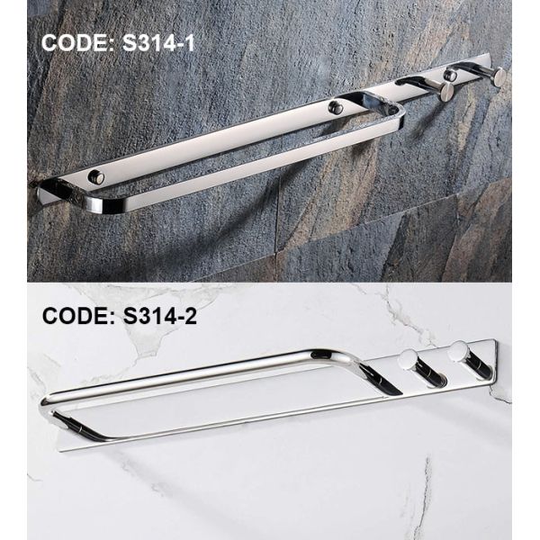 Mirror Polishing SUS304 Stainless Steel Towel Rack Holder 24 Inch For Kitchen Bathroom