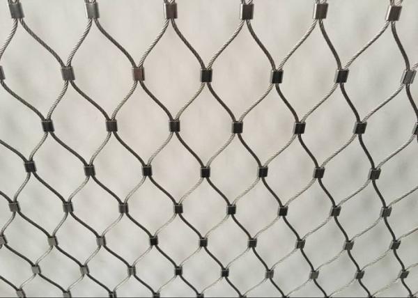 Architectural Stainless Steel Wire Rope Mesh / Hand Woven Rope Mesh For Swimming Pools