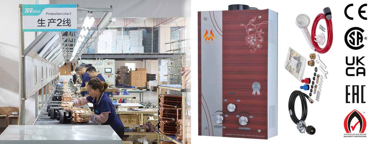 Reliable 6 Liter Propane Inline Gas Hot Water Heater Fashion Appearance Design