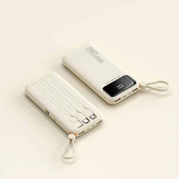 Arrivals 2024 LED Display Function Fast Charging Power Banks 10000mah 20000mah with Cables