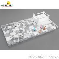 White And Gray Soft Play Equipment For Kids Mobile Play Area Party Rental