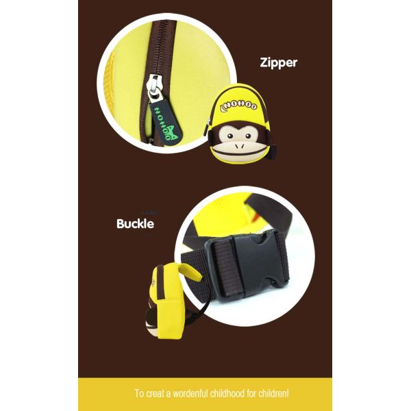 Neoprene Lightweight Kids Sling Bag Monkey Style Messenger Bags For Boys