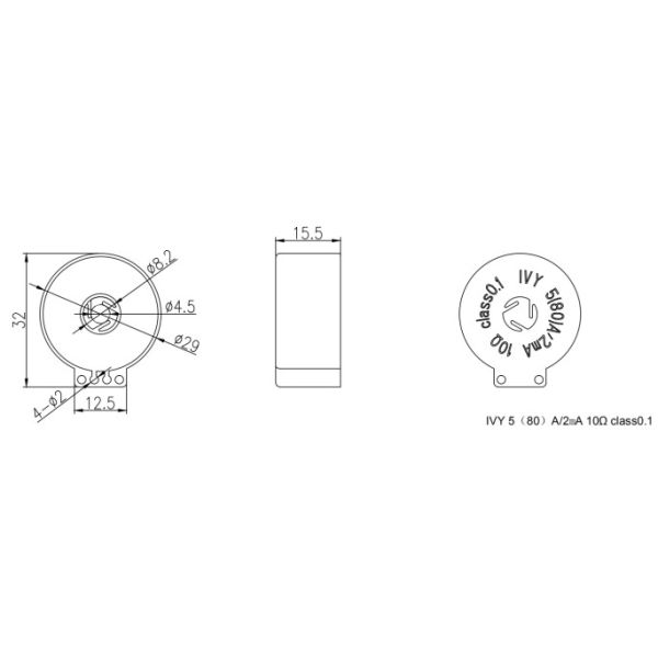 Трансформатор 100a 0,5 Ac высокой точности 80A настоящий для заряжателя EV