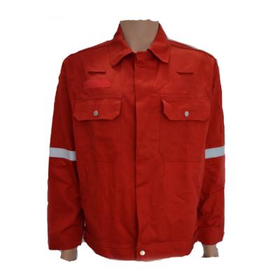 fogo vermelho da sarja 210gsm - franco resistente do algodão olá! Vis Fr Winter Jacket dos revestimentos En11611 Cvc 100