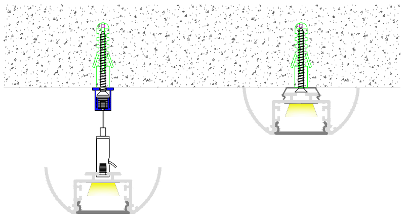 Perfil de aluminio llevado 6063 T5 de la tira con el difusor de la PC para la iluminación comercial