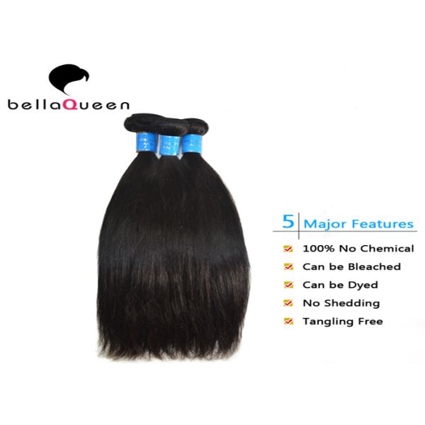 Cabello humano lleno recto largo trenzado de las pelucas de cordón del micrófono malasio suave común