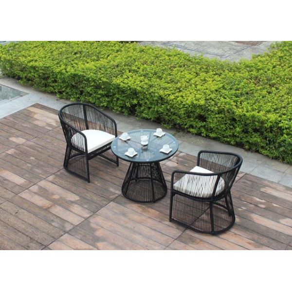 Outdoor wicker chair outdoor furniture garden set plastic resin chair and table rattan patio furniture