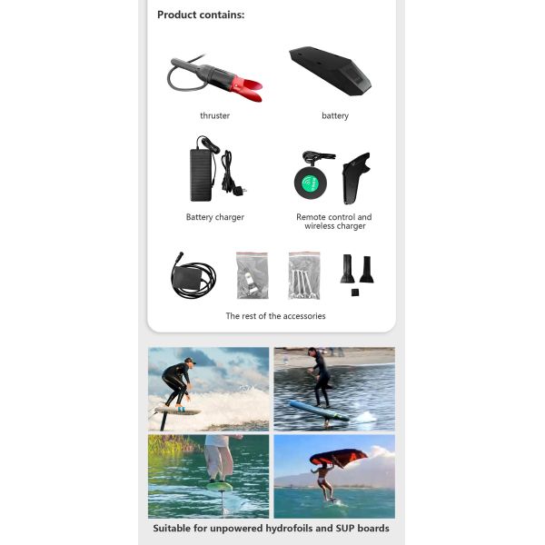 Hydrofoil IP68 Foil Assist 160kg Load Control System Foil Drive Assist